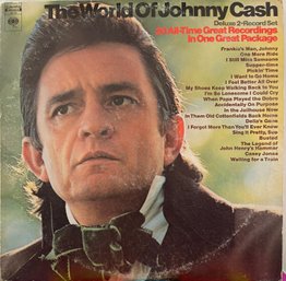The World Of Johnny Cash Deluxe Two Record Gatefold Set 20 All-time Greatest Recordings Lp Vinyl