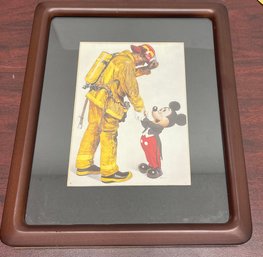 Mickey Mouse Thanking Fireman Picture