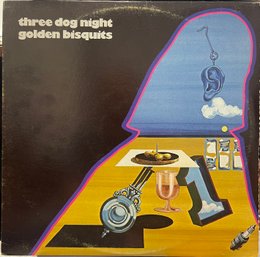 Three Dog Night Golden Biscuits LP Record Vinyl Gatefold With Attached Poster
