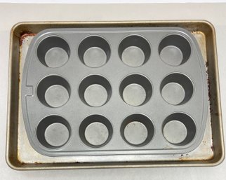 1/4 Sheet Pan And 1-12 Standard Cup Muffin Pan