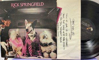 Rick Springfield Success Hasnt Spoiled Me Yet LP Record Vinyl