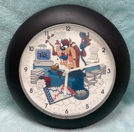 1996 Warner Bros Wall Clock Featuring Taz