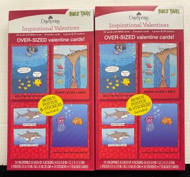 Two Boxes DaySpring Inspirational Valentines Over-sized Bonus Poster And Stickers Included