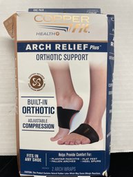 Copper Fit Health Arch Relief Plus Orthotic Support Adjustable Compression