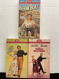 Three MGM VHS Musicals Show Boat The Unsinkable Molly Brown Seven Brides For Seven Brothers