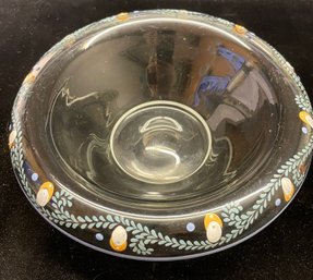 Pretty Glass Bowl For Serving Or Decor