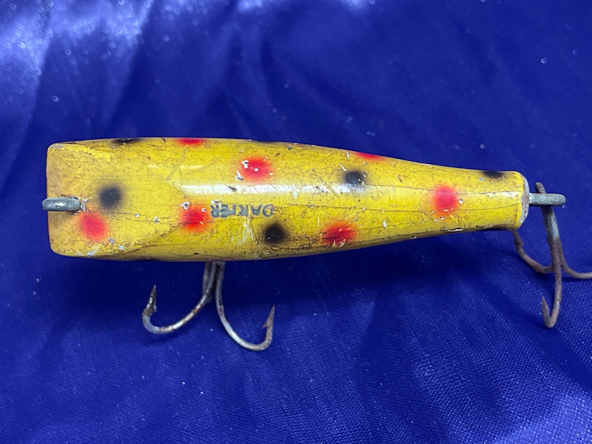 Yellow Darter Fishing Lure With Black And Red Dots #5423