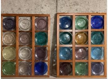 Vintage Pairpoint Glass Collectible Cup/plate Wall Lot Of 24