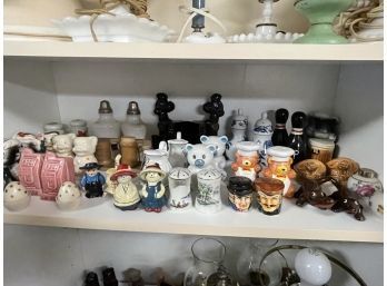 Huge Lot Of Vintage Salt And Pepper Shakers, Some Figurines And Several MCM .