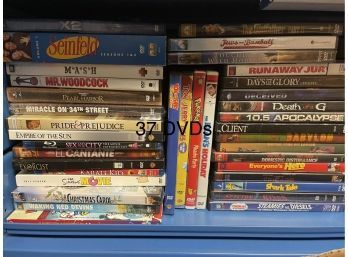 Lot Of 37 DVDs. Complete With Inserts In Original Case. Mixed Genres.