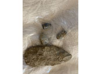 Civil War / Native American Indian Artifact Lot. Bullets, Spearhead