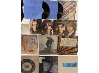 Lot Of Lp 33 1/3 Records & Beatles Photo Inserts. Bob Dylan, Mike Mechanic, Beatles Ted Nugent And More