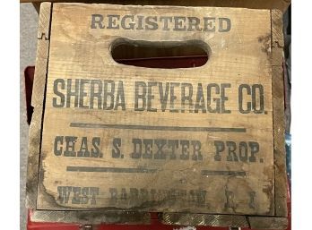 Vintage Sherba Wood Box Beverage Crate