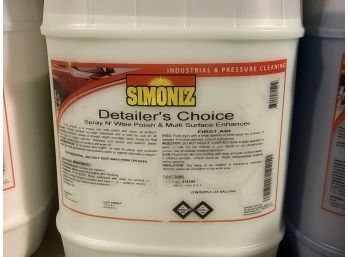 Simoniz 5 Gallon Container Of Detailers Choice Spray N Wipe Polish