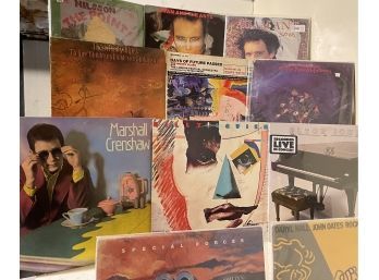 Great Lot Of 12 Lps 33 1/3 Records Rock Moody Blues, Adam Ant, Hall & Oates Marshall Crenshaw Billy Squire