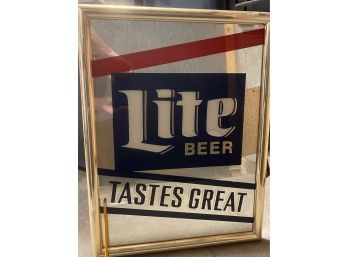 Vintage Lite Beer Wall Mirror Bar Advertising Sign