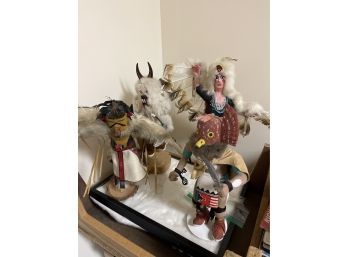 4 Kachina American Indian Dolls