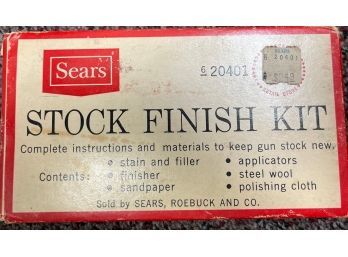 Gun Stock Finish Kit Vintage Sears With Tin