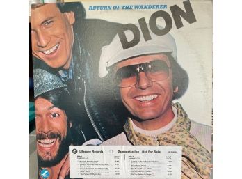 Lp Vinyl Record Dion Return Of The Wanderer White Lable Promo Asvanced Demo
