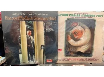 2 New Factory Sealed Arthur Fiedler And The Boston Pops LP Records, Greatest Hits, And Burt Acharach Hal David