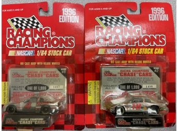Two 1996 NASCAR Racing Champions 1/64 Stock Chase Cars #4 & #18 Release #2 And #8
