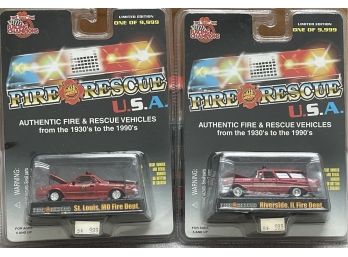 Authentic Fire And Rescue Vehicles St Louis MO, Riverside Ill, Fire Depart 56 Chevy Nomad 86 El Camino NEW