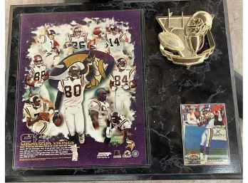 1998 Minnesota Vikings Plaque Chris Carter.