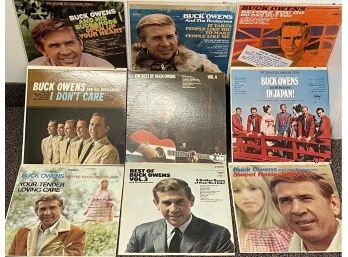 9 LP Record Vinyl Lot Of Buck Owens And The Buckarooo