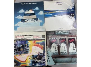 4 LP Lot Moody Blues Days Of Future Past, This Is Moody Blues, Renaissance Live Carnegie Hall, Azure D Or