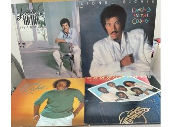 4 Lionel Richie LP 33 1/3 Records Dancing On The Ceiling, Cant Slow Down, Commodores In The Pocket