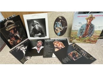 Into Lot Of 8 Don Williams And Kenny Rogers 33s Lps.