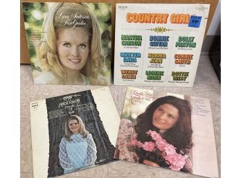 4 Lp Vinyl Lot County Ladies Lynn Anderson Loretta Lynn Dolly Parton, Connie Smith, Dottie West, Skeeter Davis