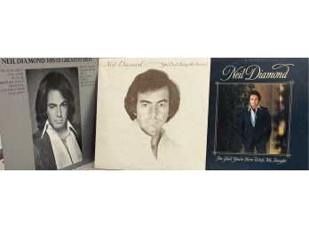 3 Lp Vinyl 33s Neil Diamond Neil Diamond You Dont Bring Me Flowers, Im Glad Youre Here With Me Tonight