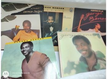 5 George Benson LP Vinyl Records In Flight Give Me The Night Living Inside Your Love Weekend LA,