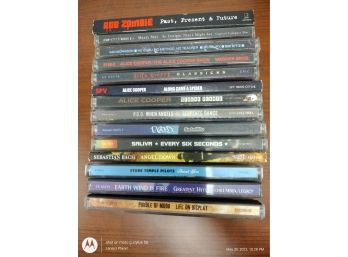 14 CDs Hard Rock Puddle Of Mudd, Saliva, Pod, Alice Cooper, Van Morrison, Rob Zombie,