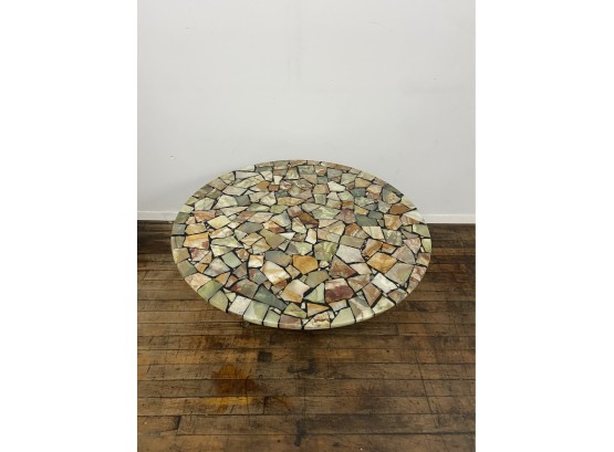 Vintage Mosaic Stone Top Coffee Table