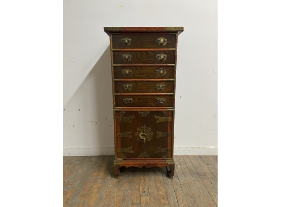 Asian Hardwood Stackable Chest On Chest