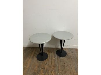 Pair Of Modernist Metal Side Tables
