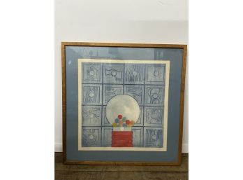Framed And Signed Gumball Machine Art Work