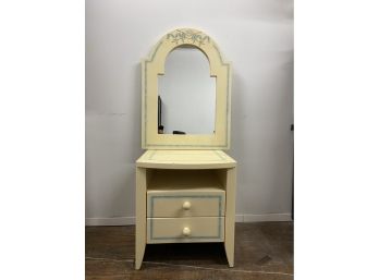 Art Deco StylMatching Vintage End Table And Mirror