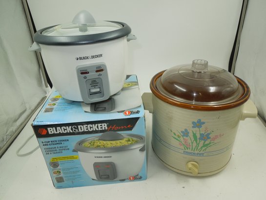 Rival Crock Pot Slow Cooker & Black Decker Rice Cooker/steamer