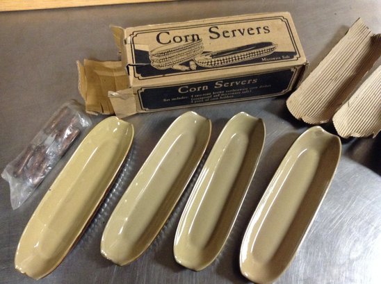 Vintage Corn On The Cob Servers Set Of Four