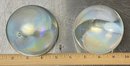 Lot Of 2 Iridescent Paperweights