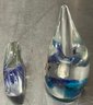 Lot Of 2 Paperweights With Fish On The Interior