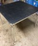 Vintage Lightweight But Quality Folding Table With Chrome Legs  34x34