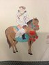 Chinese Watercolor Hand Painting - Woman On Horse
