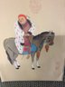 Chinese Watercolor Hand Painting - Man On Horse