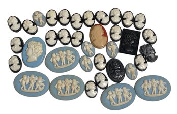 Plastic Cameo Pieces For Making Jewelry (217)