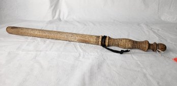 Vintage Antique 22.75' Philadelphia Mounted Police? Wood Baton Night Stick - Collectible, Not For Use