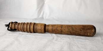 Vintage / Antique 12.75' Police Wood Baton Night Stick -Collectible, Not For Use